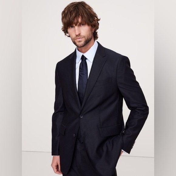 BANANA REPUBLIC SIGNATURE ITALIAN HOPSACK SUIT JACKET - Picture 1 of 14